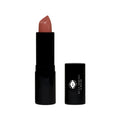 Lipstick with black casing and visible brand logo on a white background