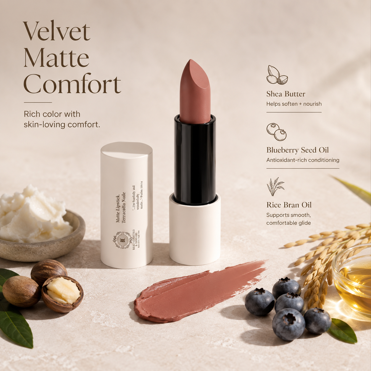 Matte Lipstick, Terracotta Nude