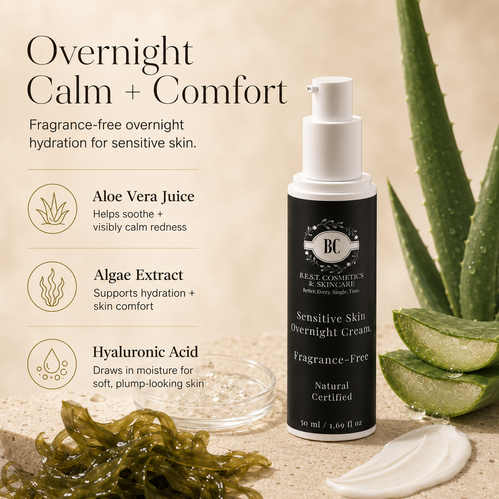Sensitive Skin Overnight Cream, Fragrance-Free