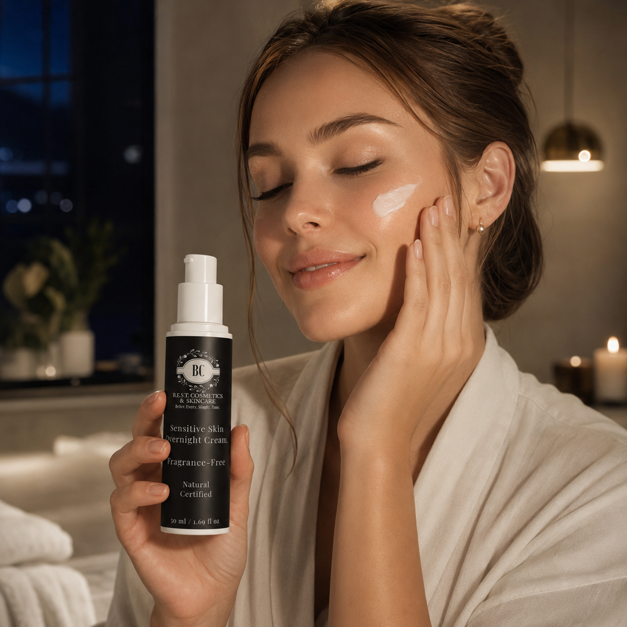 Sensitive Skin Overnight Cream, Fragrance-Free