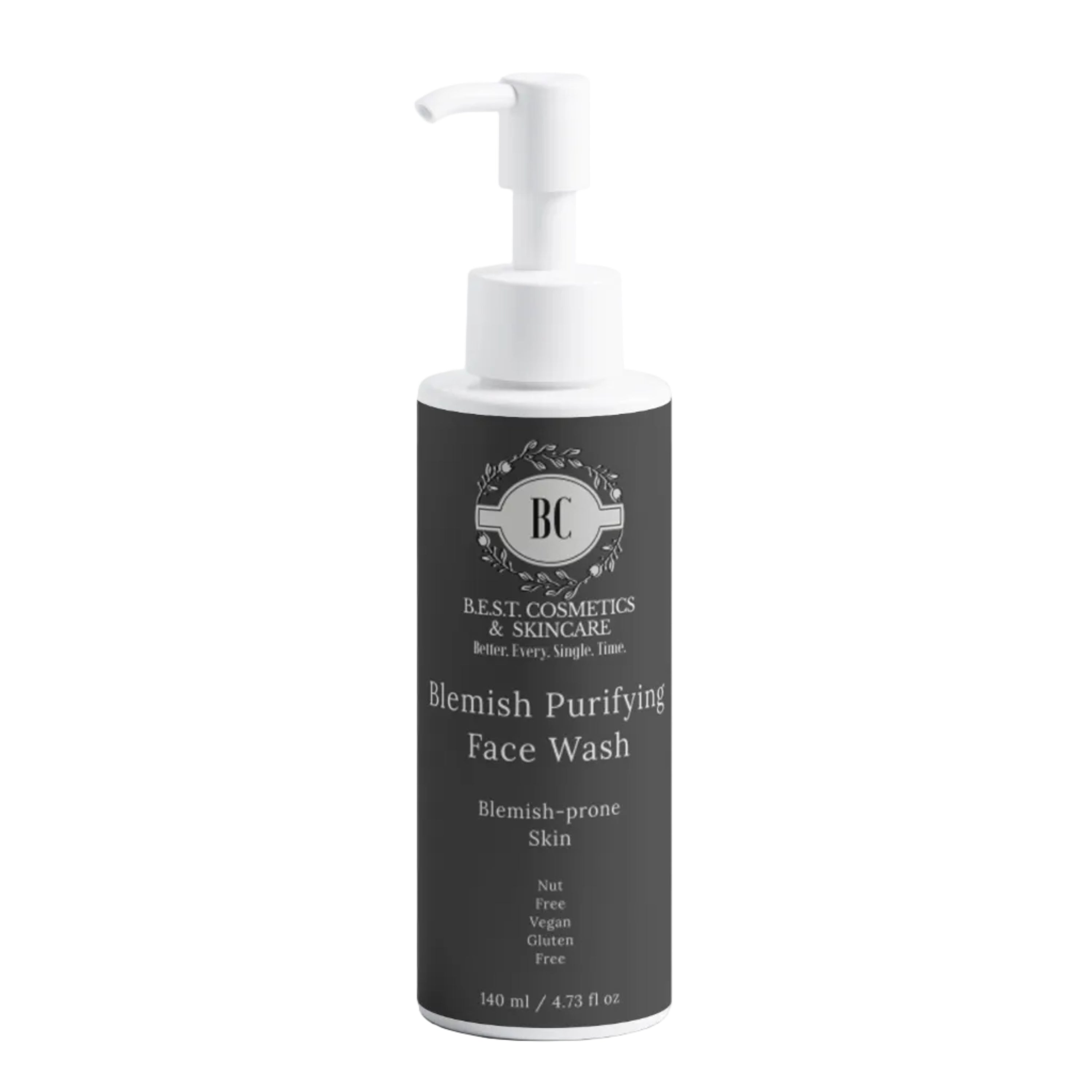 Blemish Purifying Face Wash bottle with pump on a white background